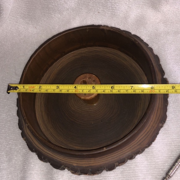 Vintage Live Edge Wood Nut Bowl - Picture 5 of 5